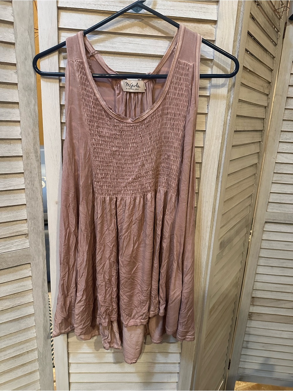 Material girls boutique Sleeveless Smocked Tank Top